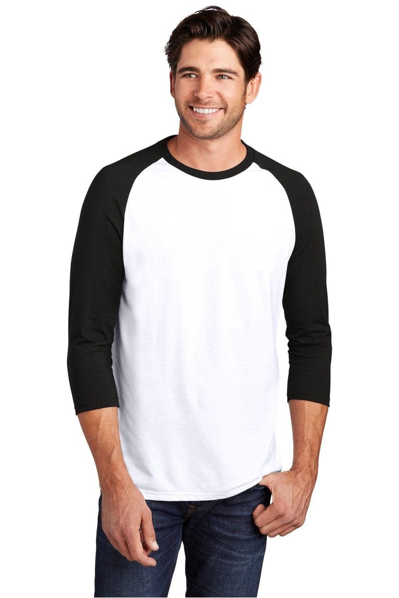 District DM136 Perfect Tri 3/4-Sleeve Raglan in 