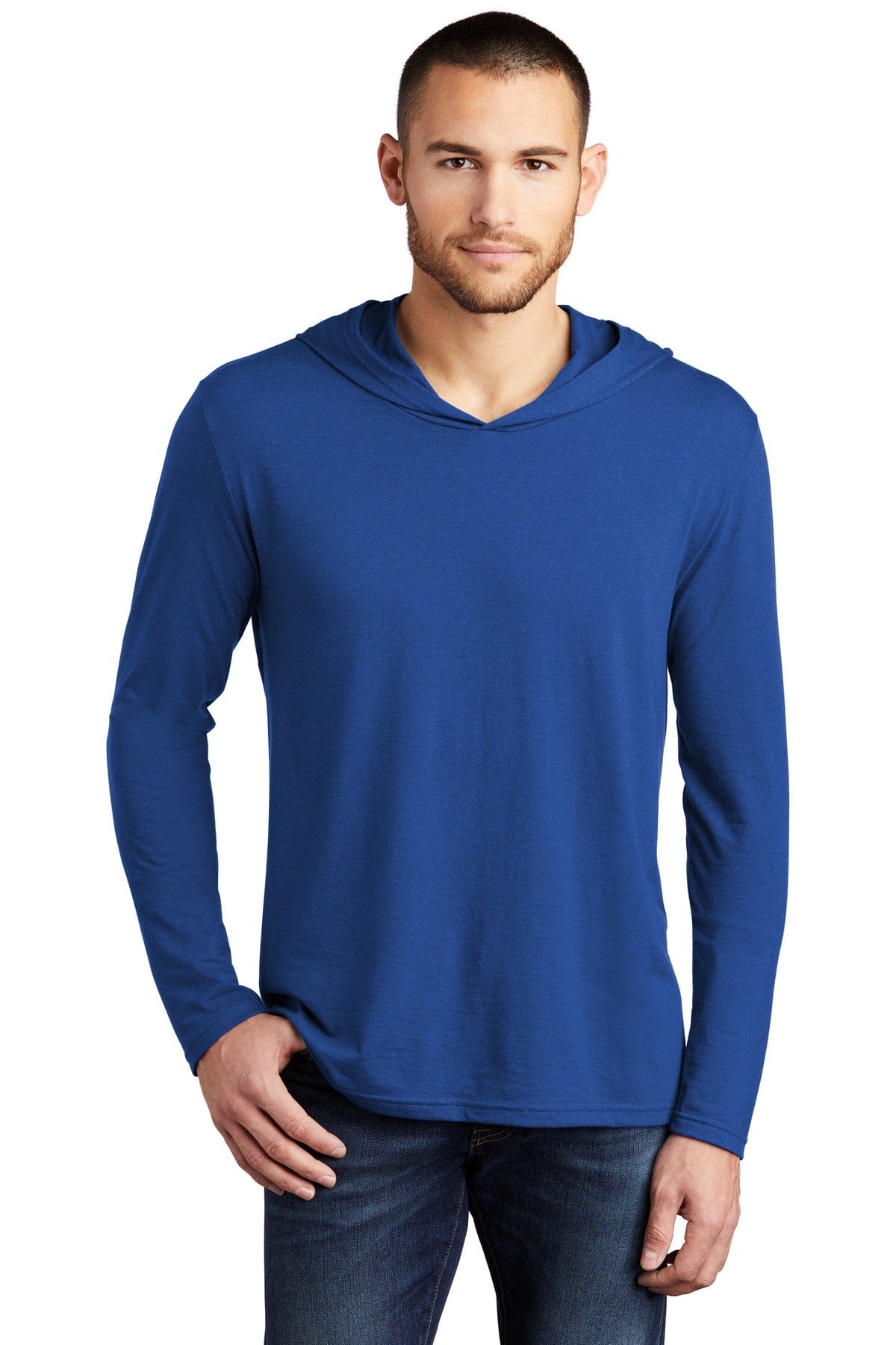 District DM139 Perfect Tri Long Sleeve Hoodie in 