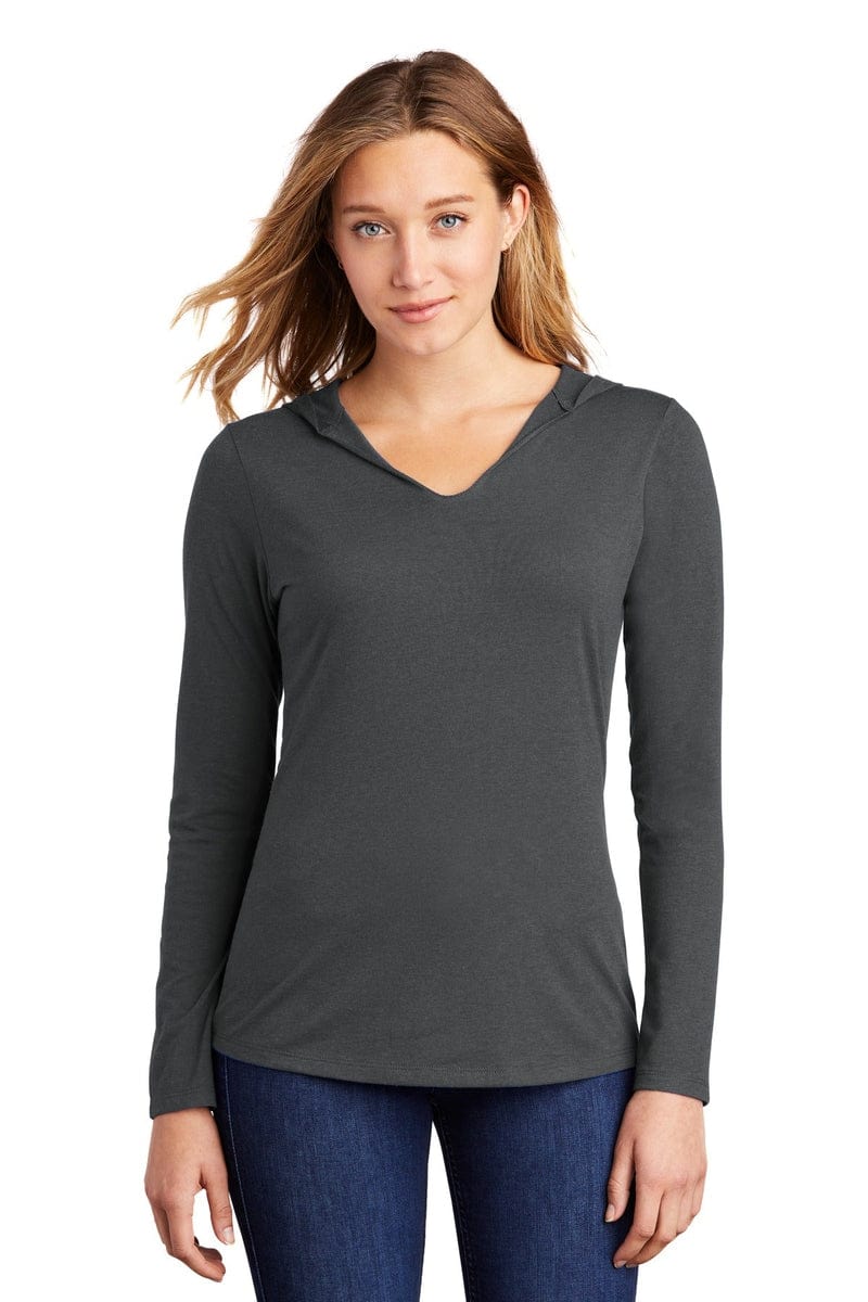 District DM139L Women's Perfect Tri Long Sleeve Hoodie in 