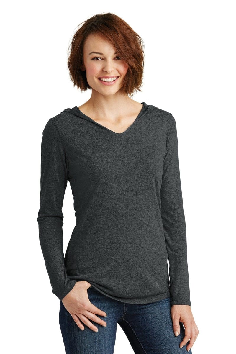 District DM139L Women's Perfect Tri Long Sleeve Hoodie in 