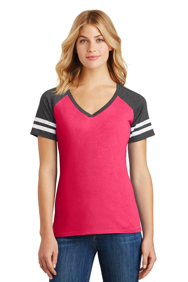District DM476 Women's Game V-Neck Tee in 