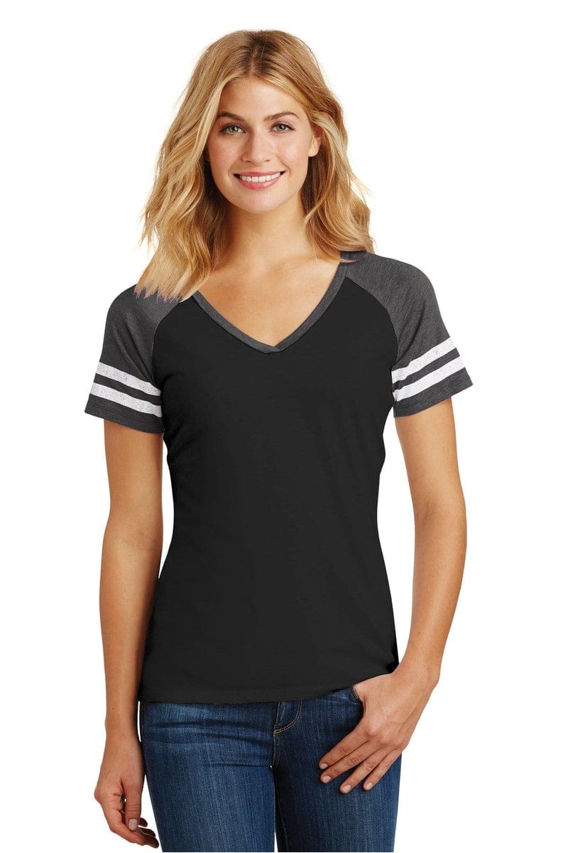 District DM476 Women's Game V-Neck Tee in 