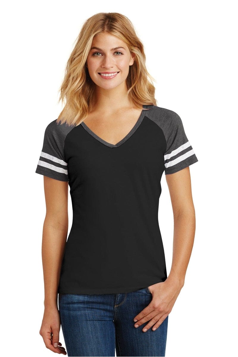 District DM476 Women's Game V-Neck Tee in 