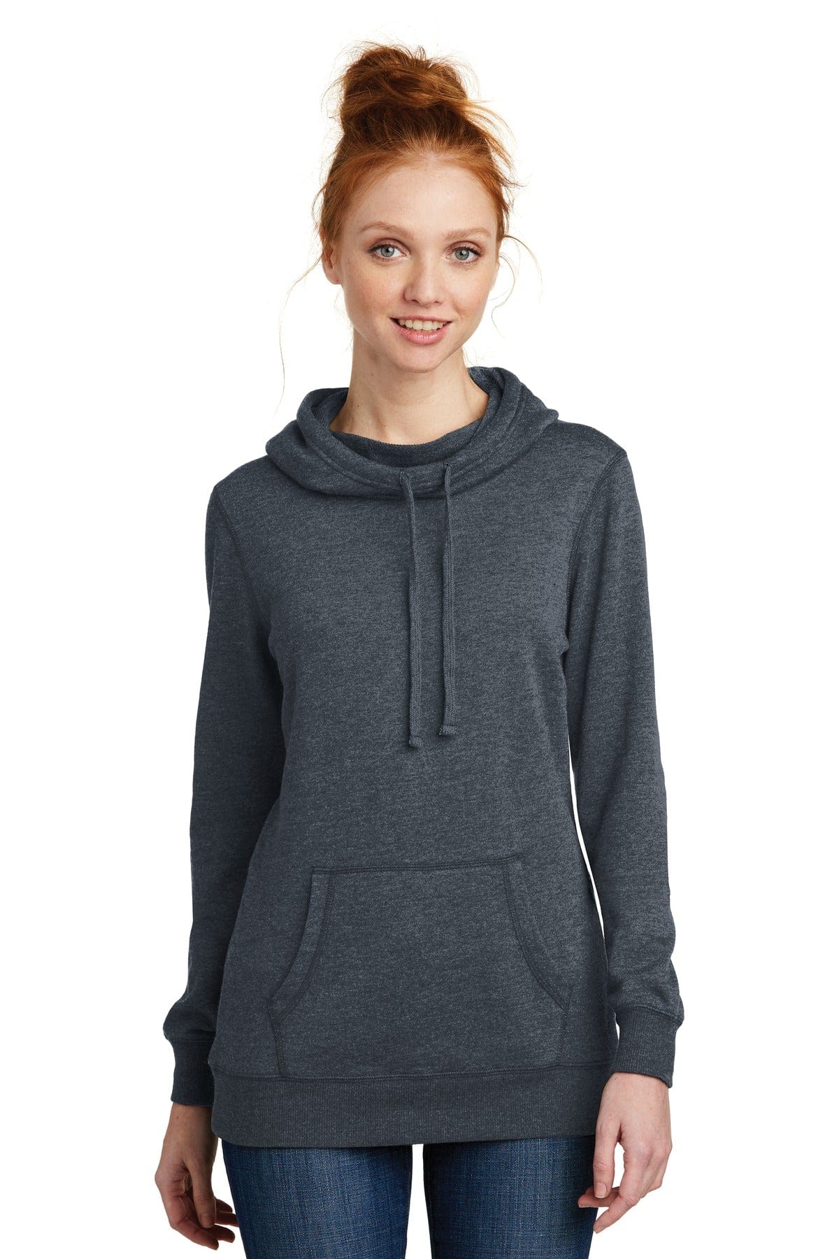District DM493 Women's Lightweight Fleece Hoodie in 