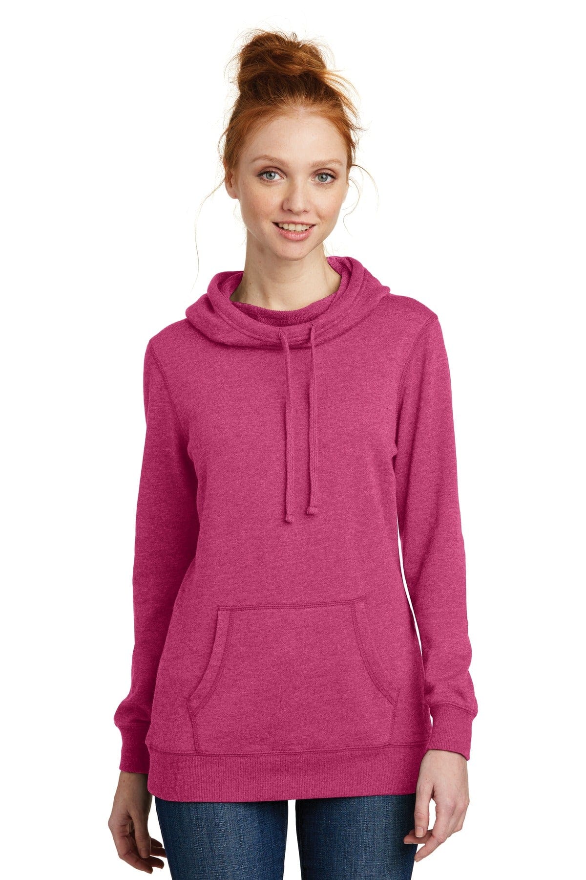 District DM493 Women's Lightweight Fleece Hoodie in 