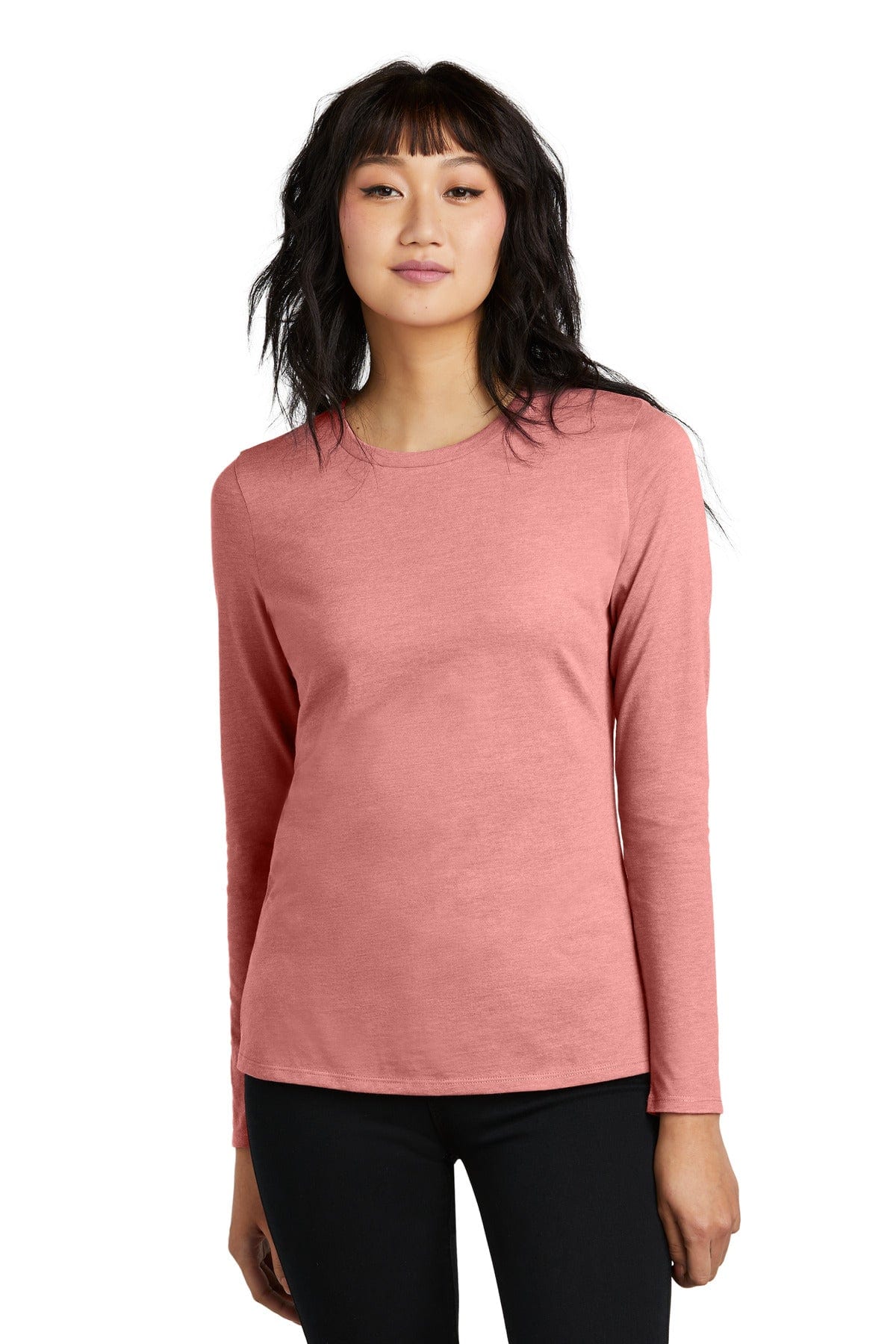 District DT110 Women's Perfect Blend CVC Long Sleeve Tee in 