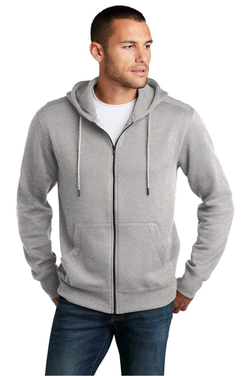 District DT1103 Perfect Weight Fleece Full-Zip Hoodie in 