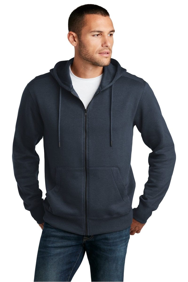 District DT1103 Perfect Weight Fleece Full-Zip Hoodie in 
