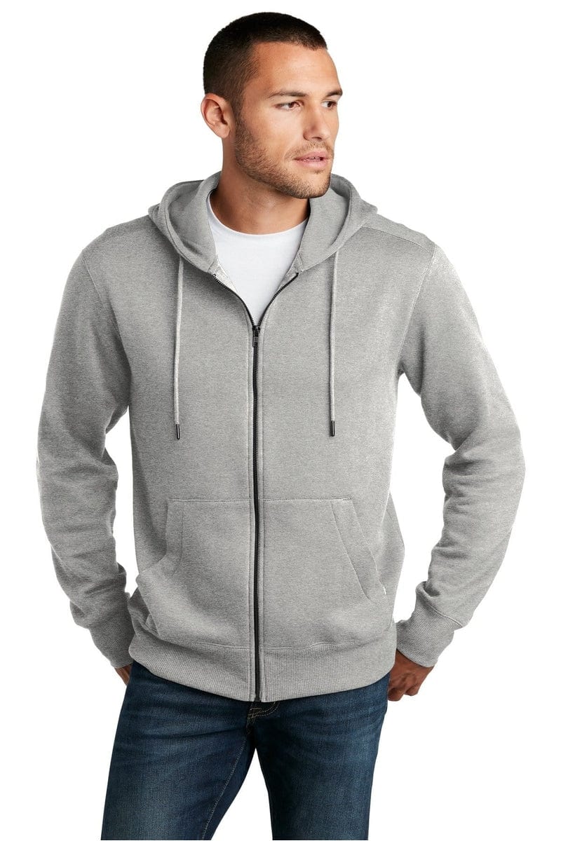 District DT1103 Perfect Weight Fleece Full-Zip Hoodie in 