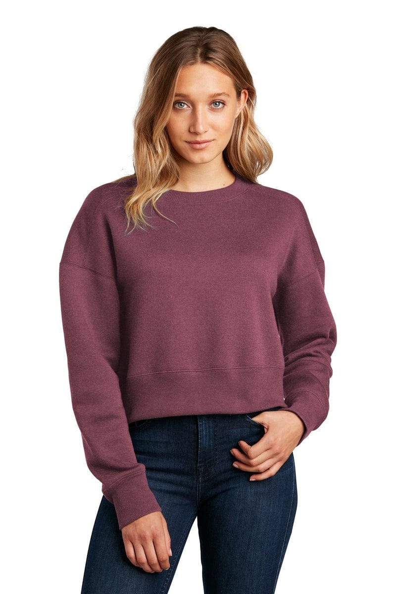 District DT1105 Women's Perfect Weight Fleece Cropped Crew in 