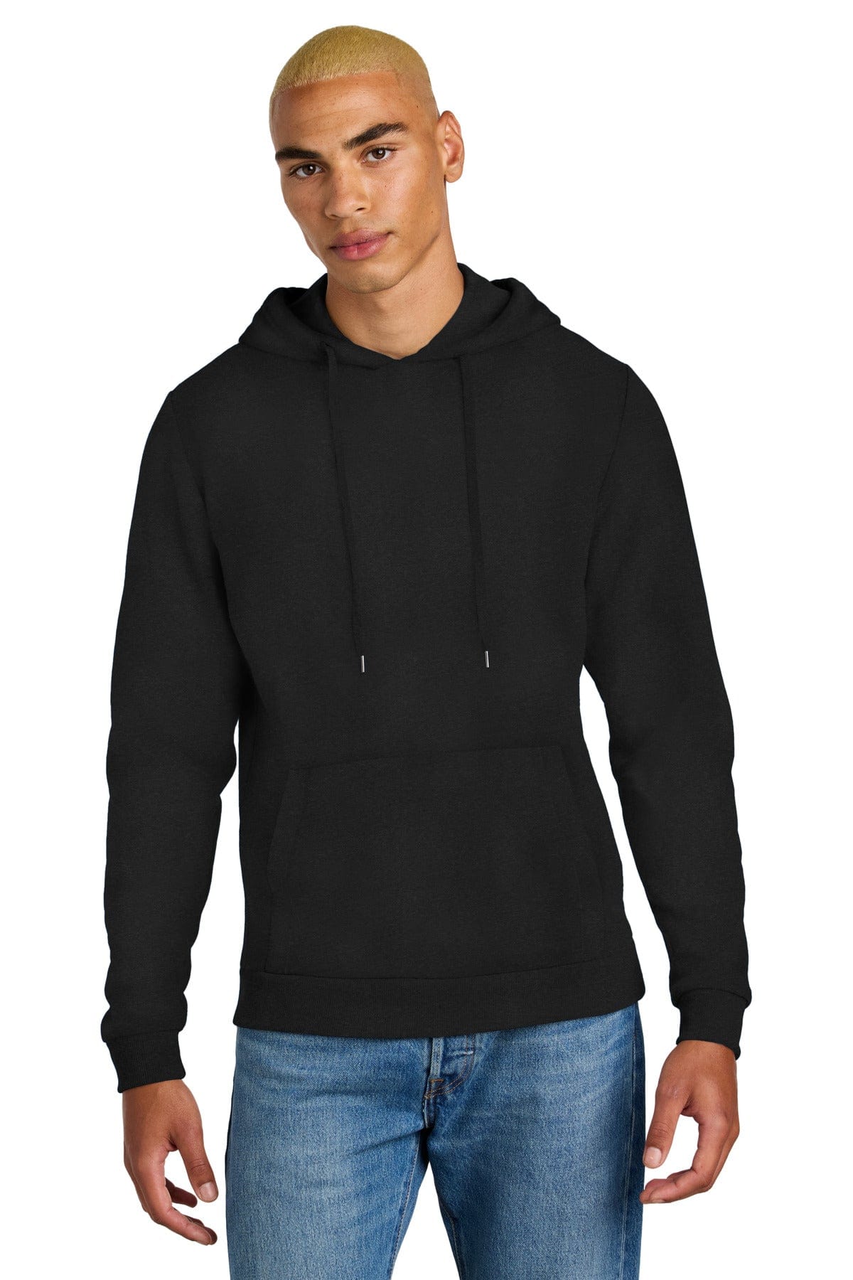 District DT1300 Perfect Tri Fleece Pullover Hoodie in Black