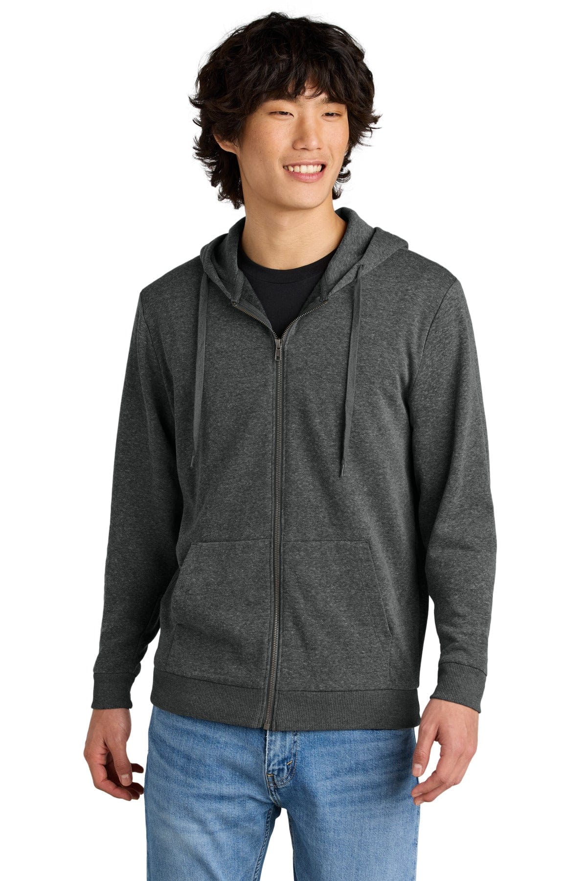 District DT1302 Perfect Tri Fleece Full-Zip Hoodie in 