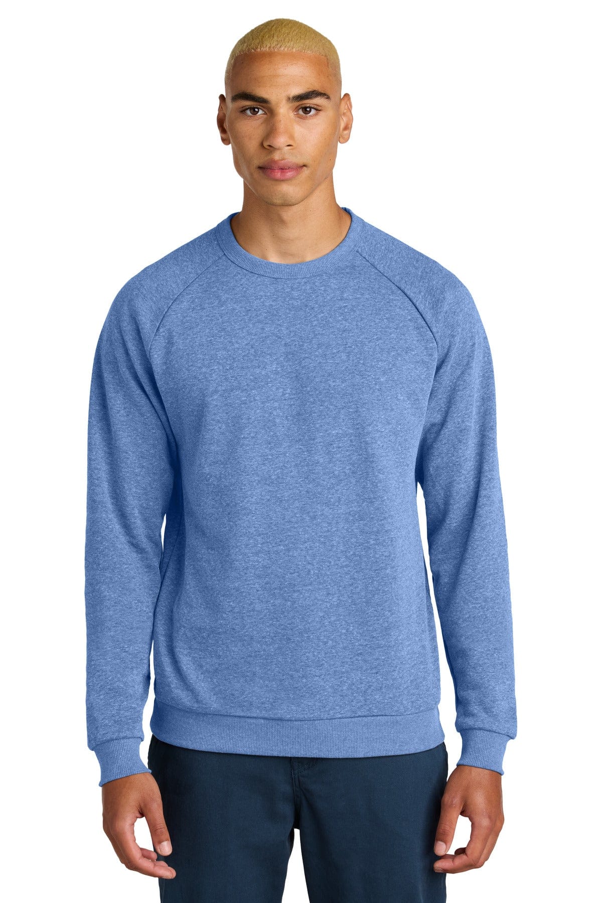 District DT1304 Perfect Tri Fleece Crewneck Sweatshirt in Royal Frost