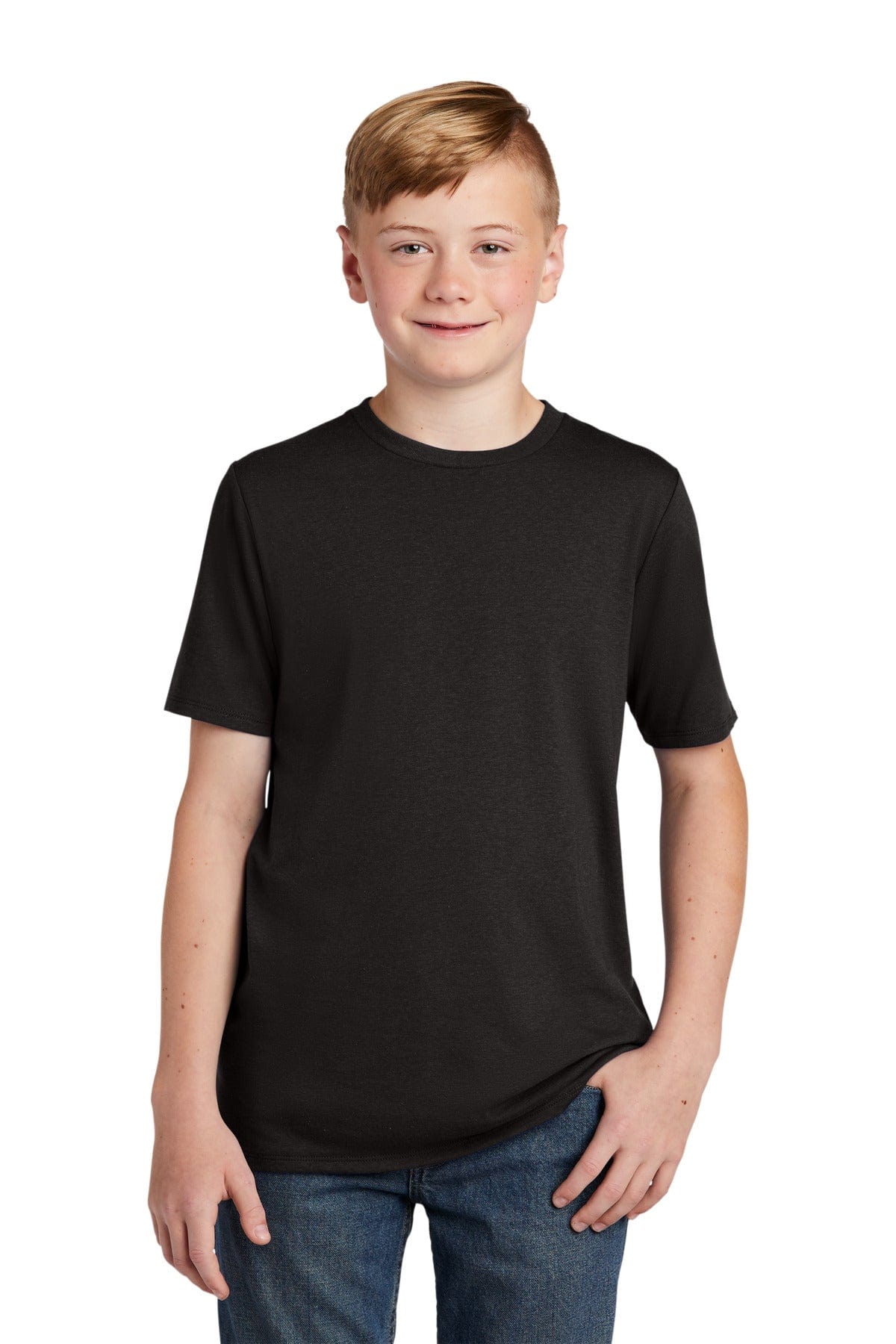 District DT130Y Youth Perfect Tri Tee in Black