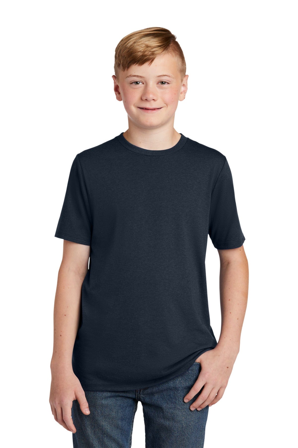 District DT130Y Youth Perfect Tri Tee in New Navy