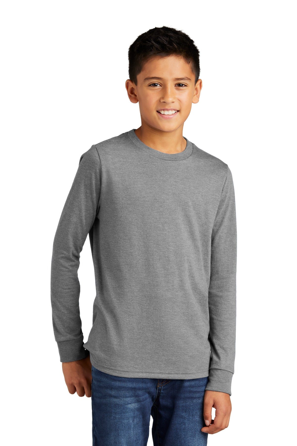 District DT132Y Youth Perfect Tri Long Sleeve Tee in 