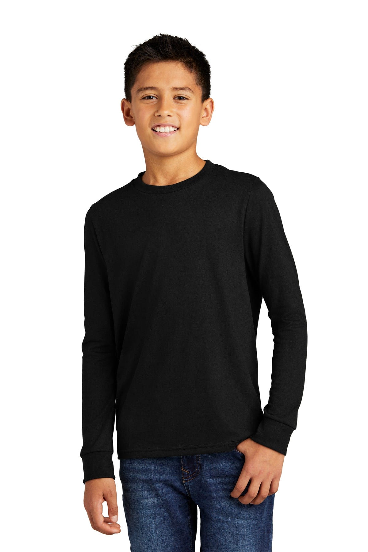 District DT132Y Youth Perfect Tri Long Sleeve Tee in 