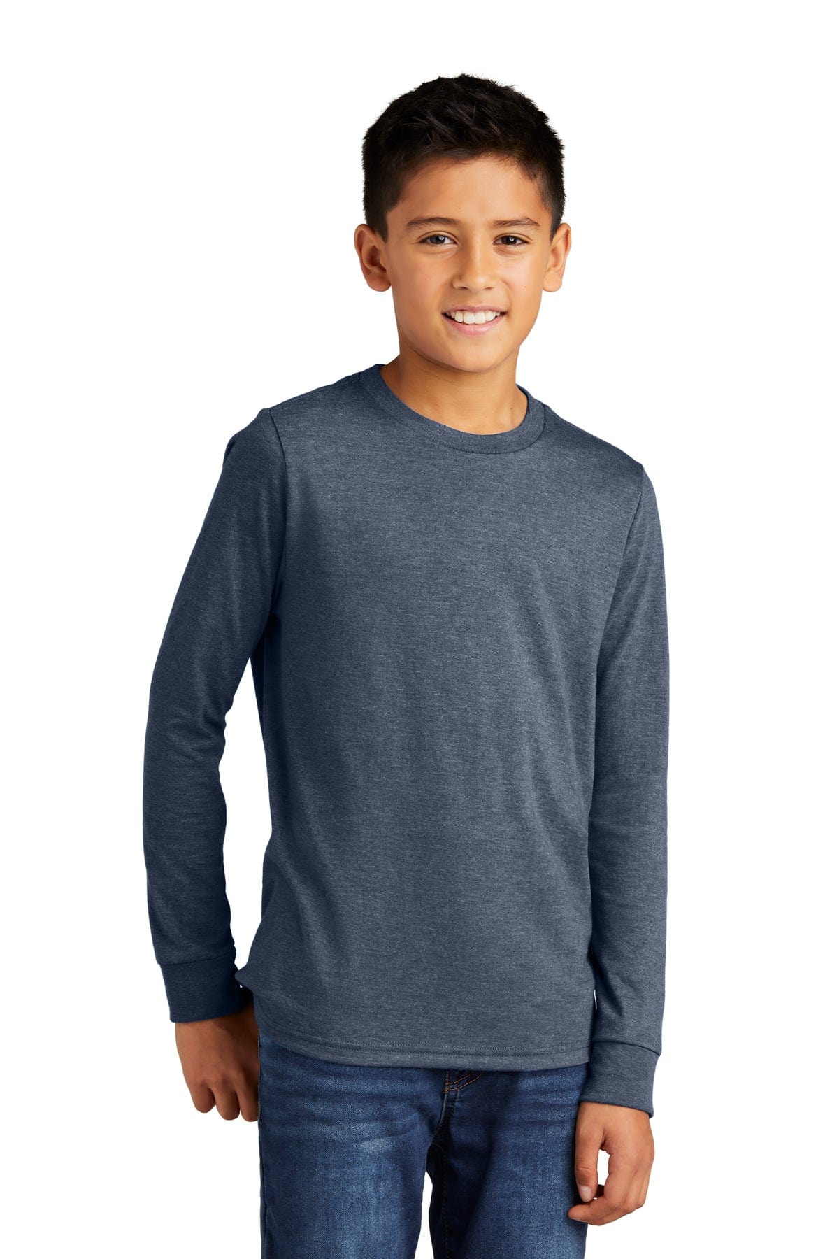 District DT132Y Youth Perfect Tri Long Sleeve Tee in 