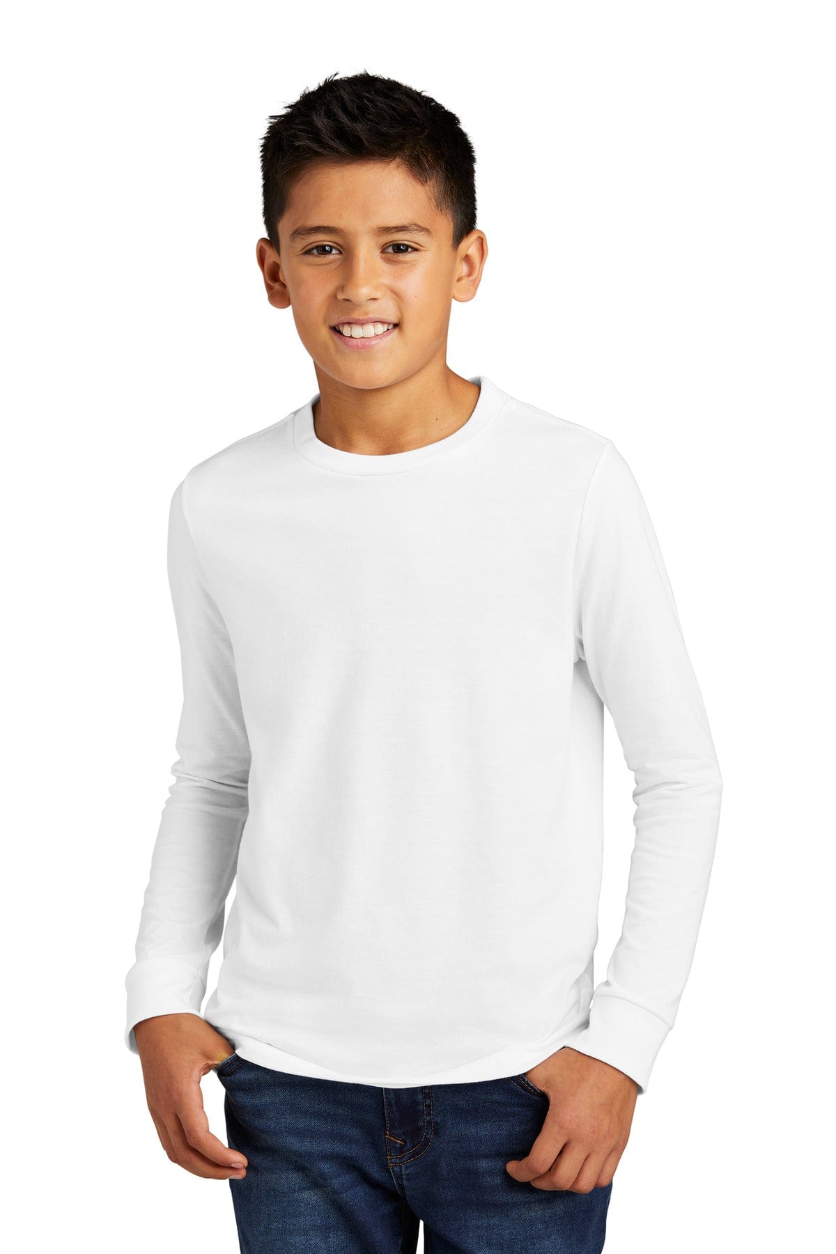District DT132Y Youth Perfect Tri Long Sleeve Tee in 