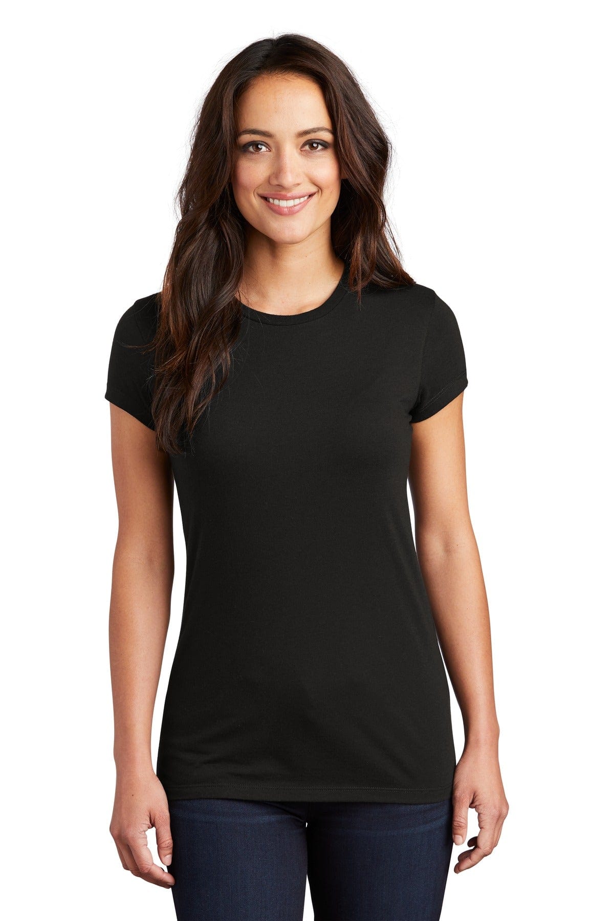 District DT155 Women's Fitted Perfect Tri Tee in 