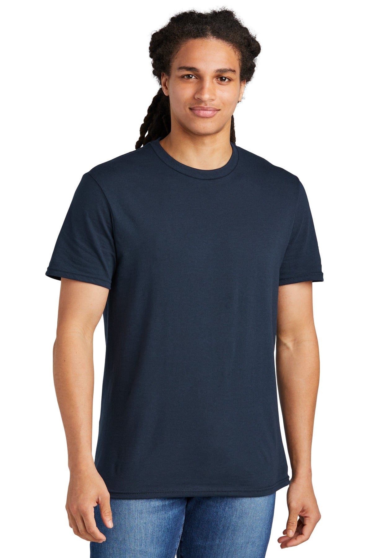 District DT5000 100% Cotton Tee in New Navy