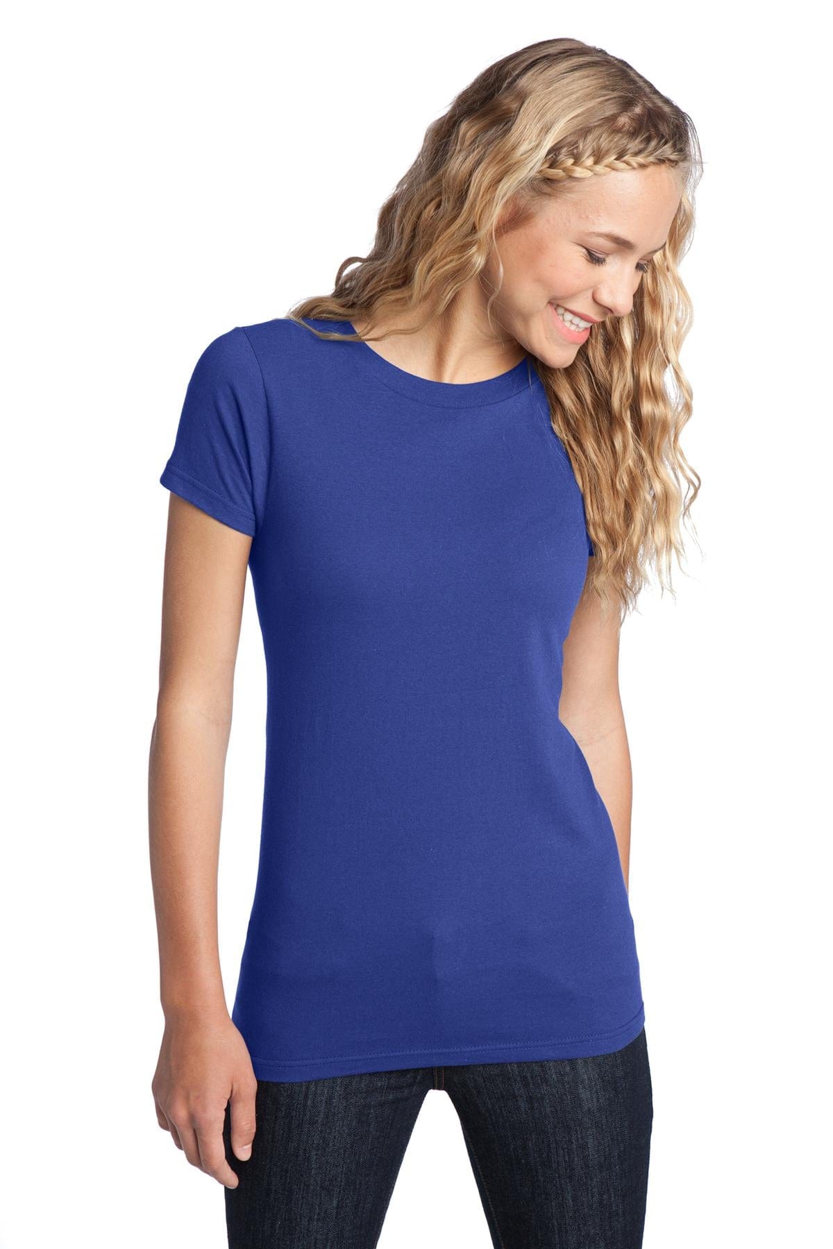 District DT5001 Women's Fitted The Concert Tee in Deep Royal