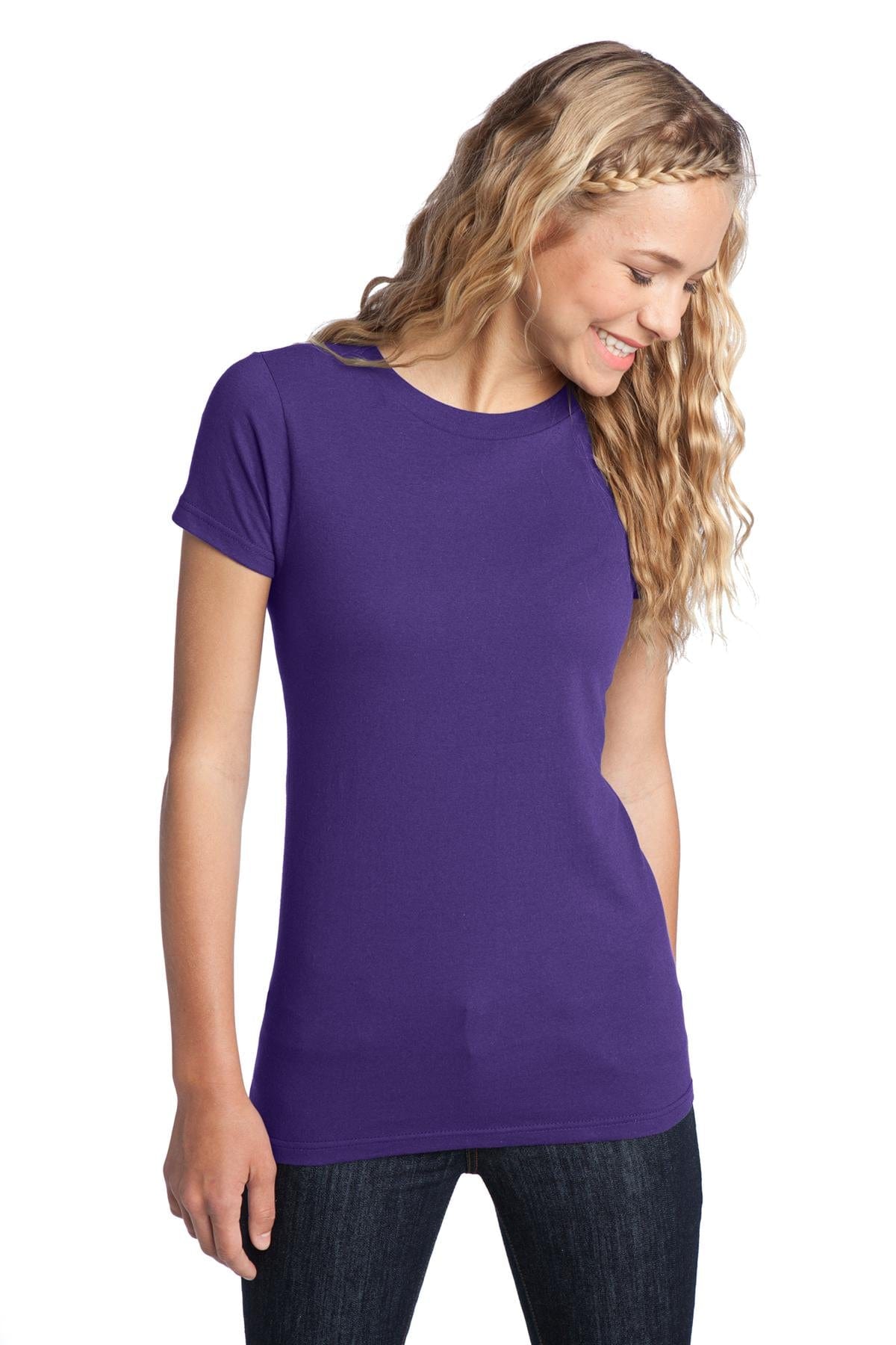 District DT5001 Women's Fitted The Concert Tee in Purple