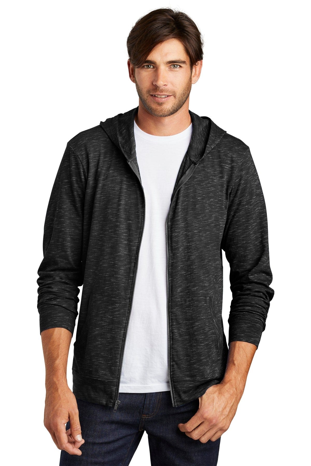 District DT565 Medal Full-Zip Hoodie in 