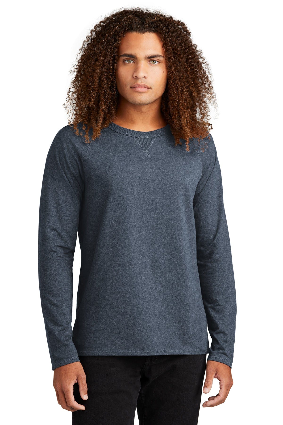 District DT572 Featherweight French Terry Long Sleeve Crewneck in 