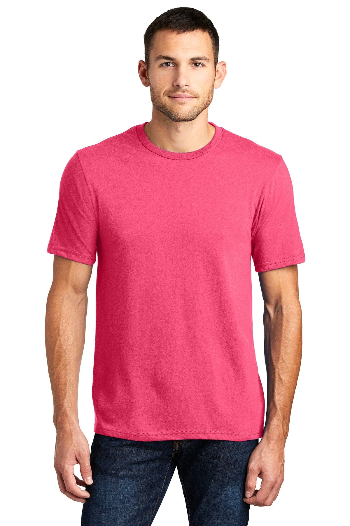 District DT6000 Very Important Tee in Neon Pink