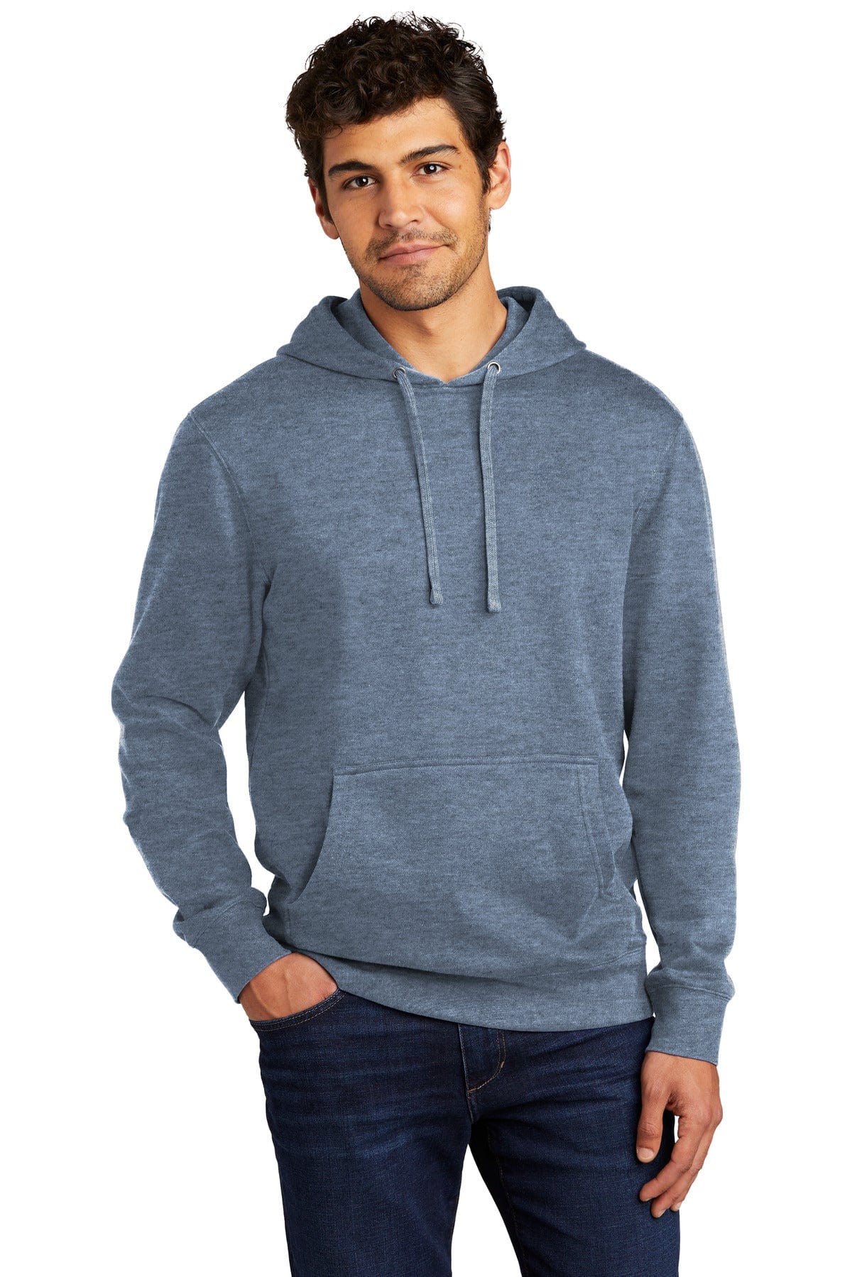 District DT6100 Blank Fleece Hoodie in 