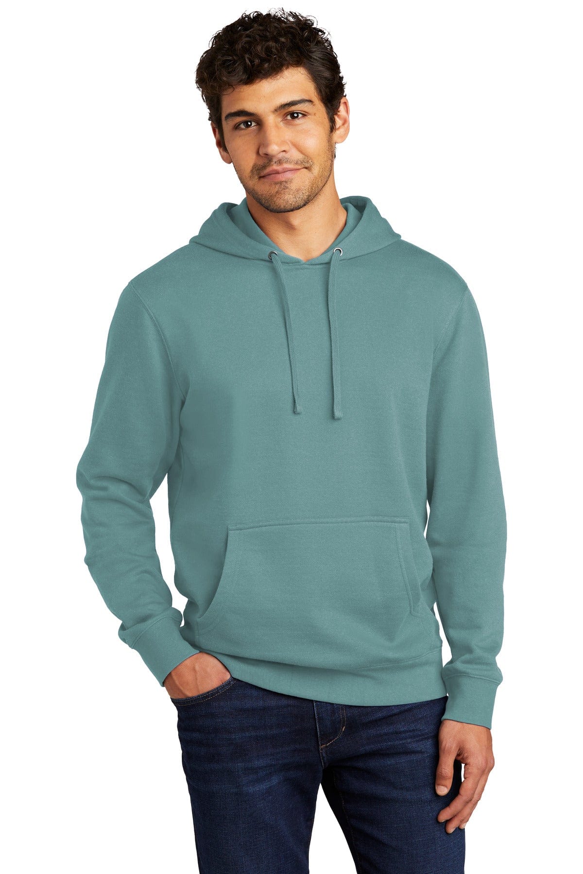 District DT6100 Blank Fleece Hoodie in 