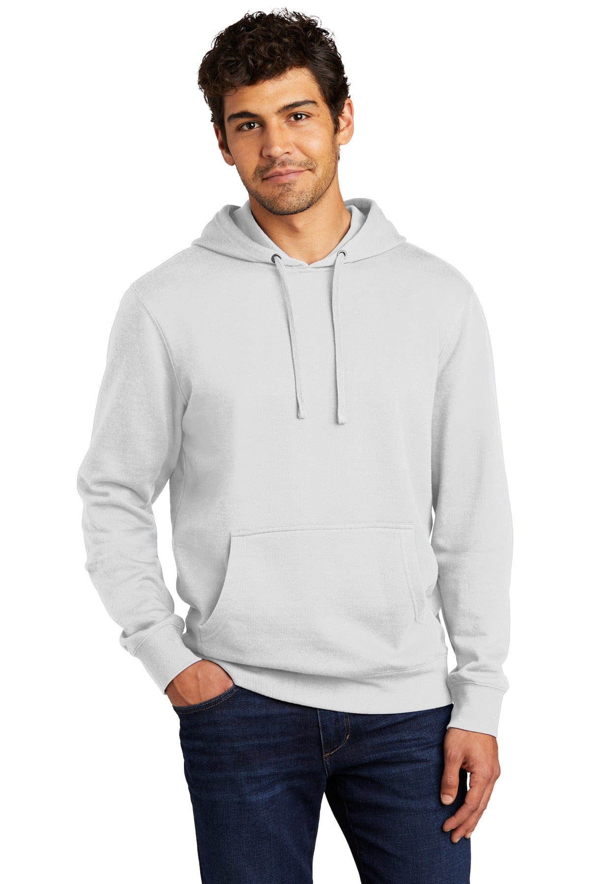 District DT6100 Blank Fleece Hoodie in 