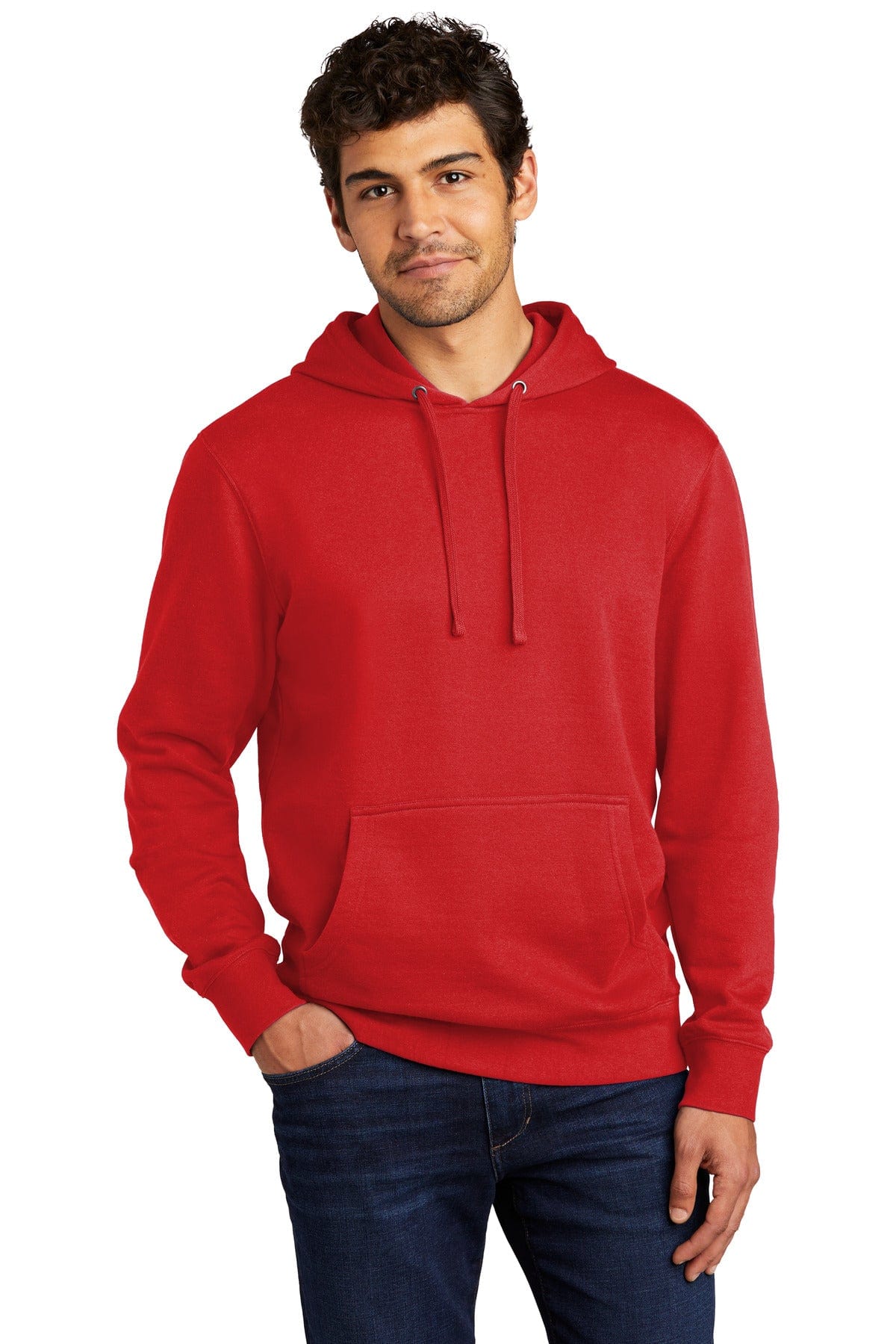 District DT6100 Blank Fleece Hoodie in 