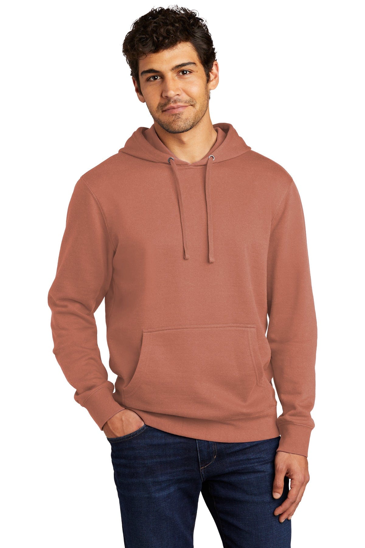 District DT6100 Blank Fleece Hoodie in 