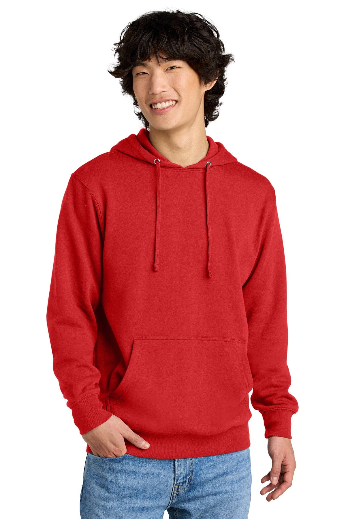 District DT6100 Blank Fleece Hoodie in 