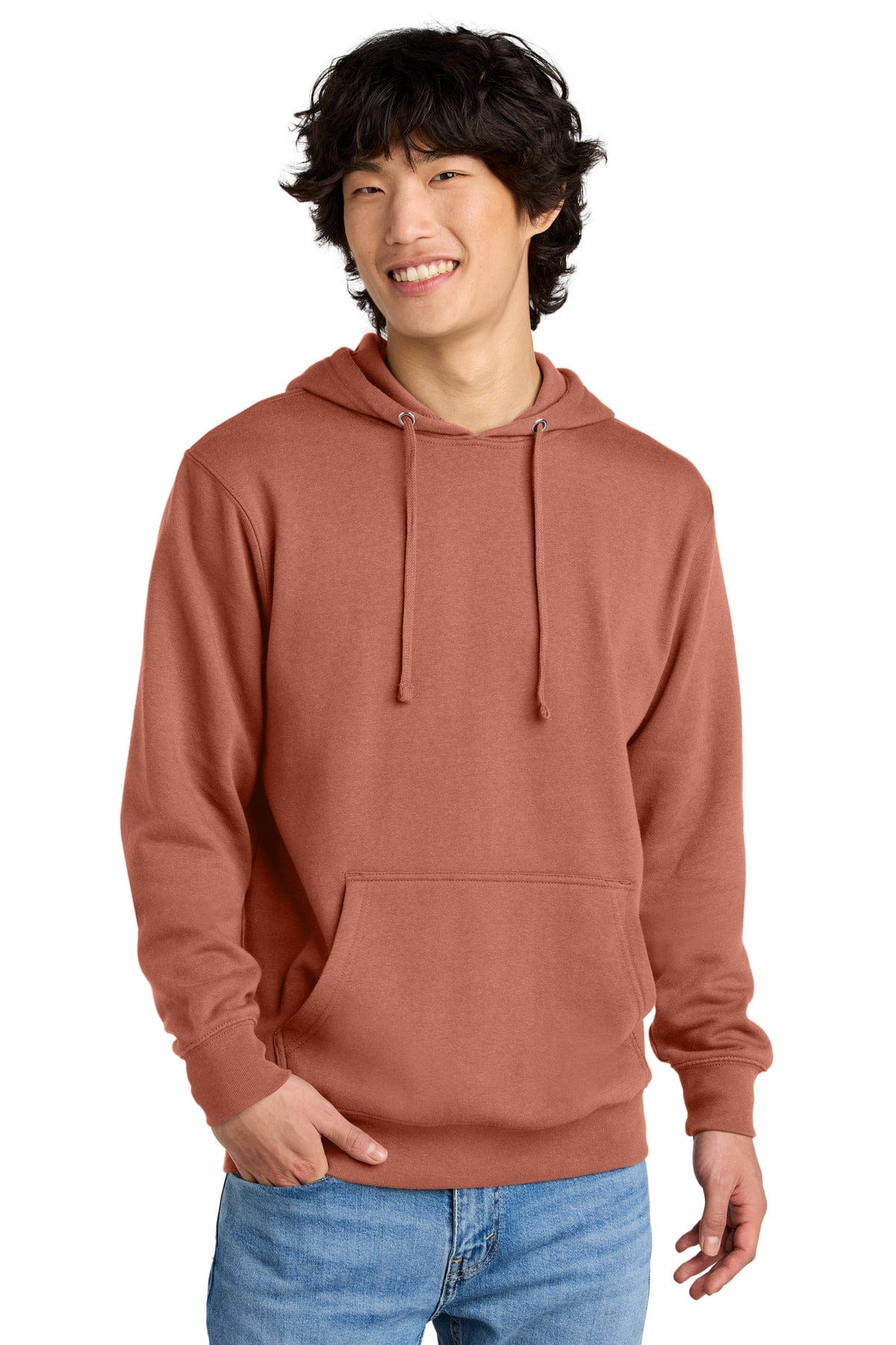 District DT6100 Blank Fleece Hoodie in 