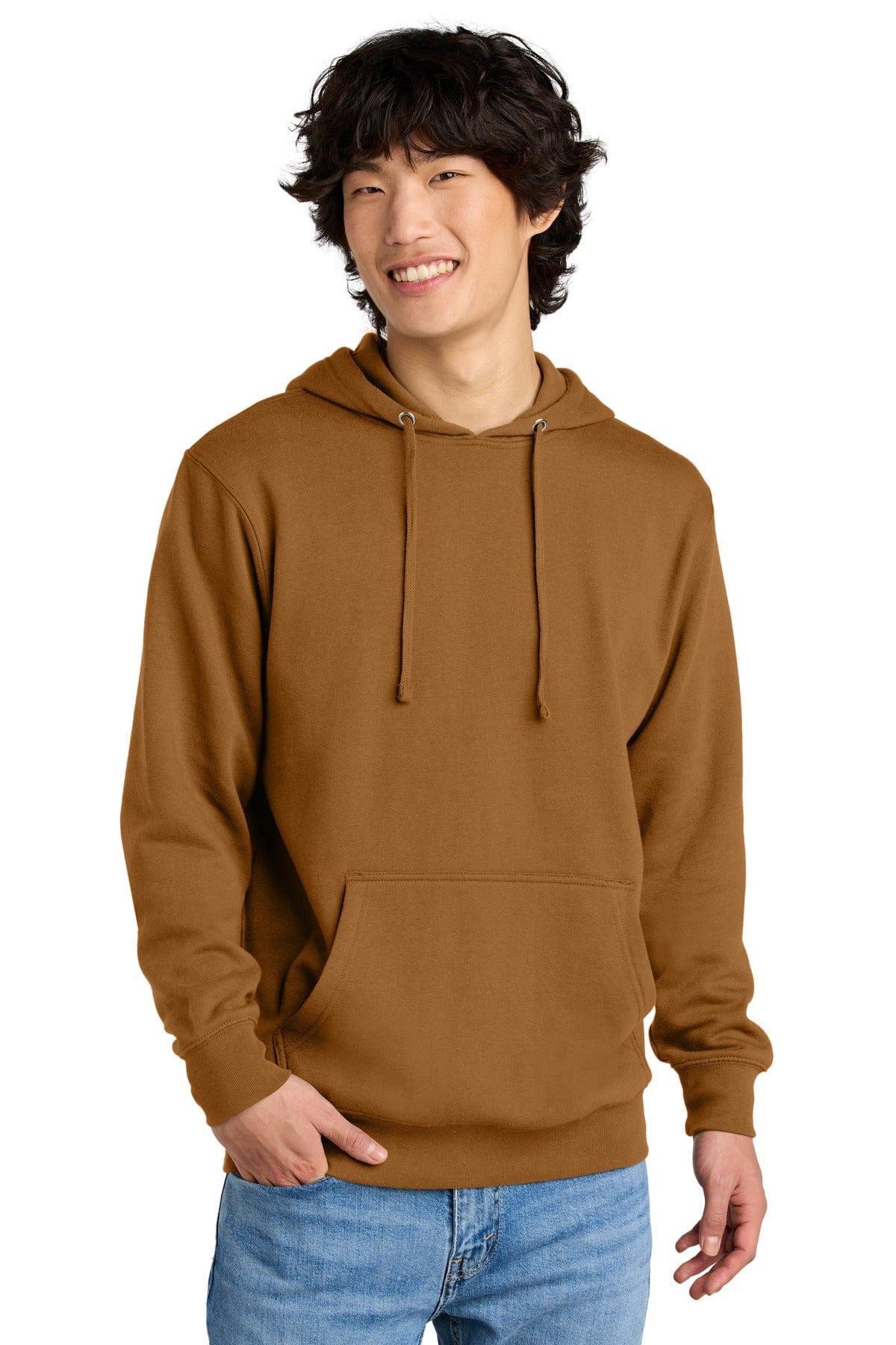 District DT6100 V.I.T. Fleece Hoodie in Duck Brown