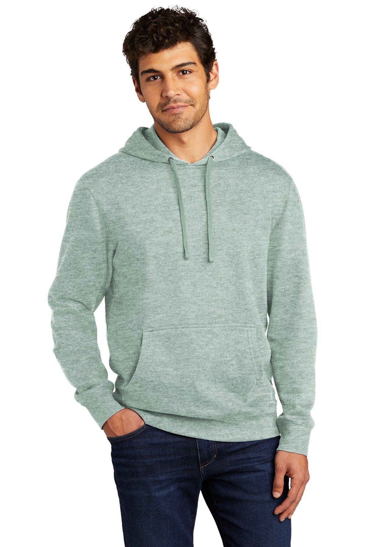 District DT6100 Wholesale Hoodie in Heathered Dusty Sage