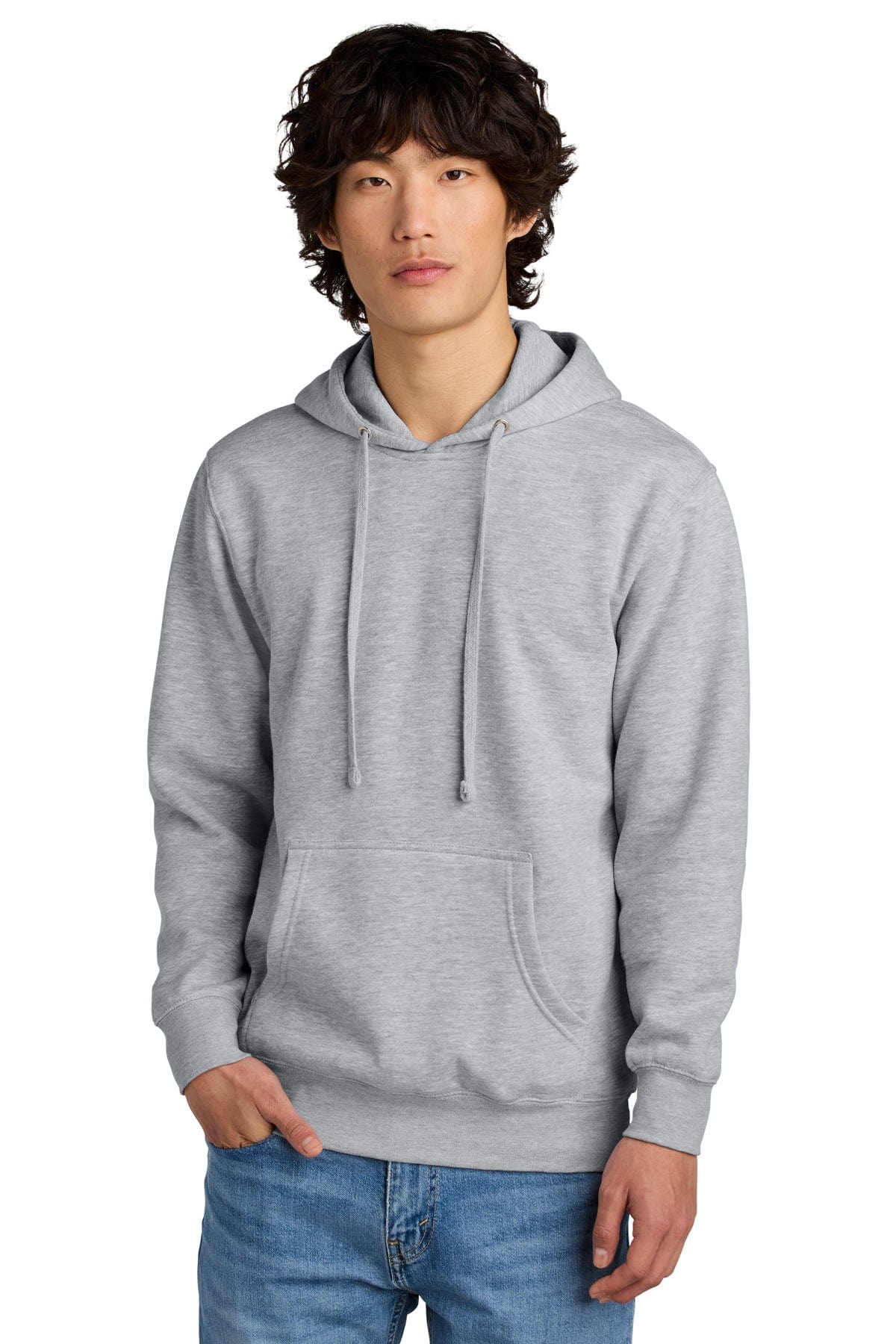 District DT6100 Wholesale Hoodie in Light Heather Grey
