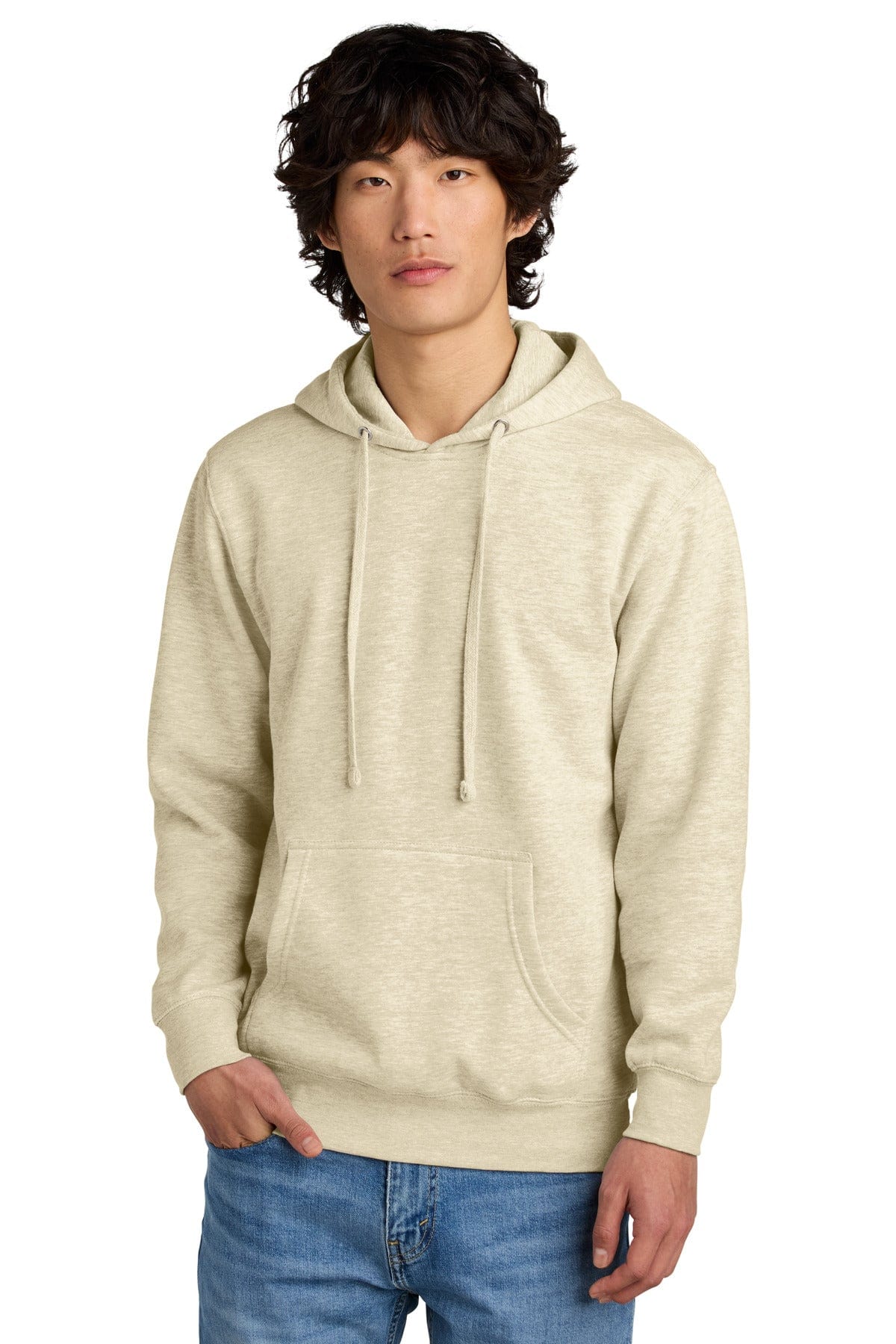 District DT6100 Wholesale Hoodie in Oatmeal Heather