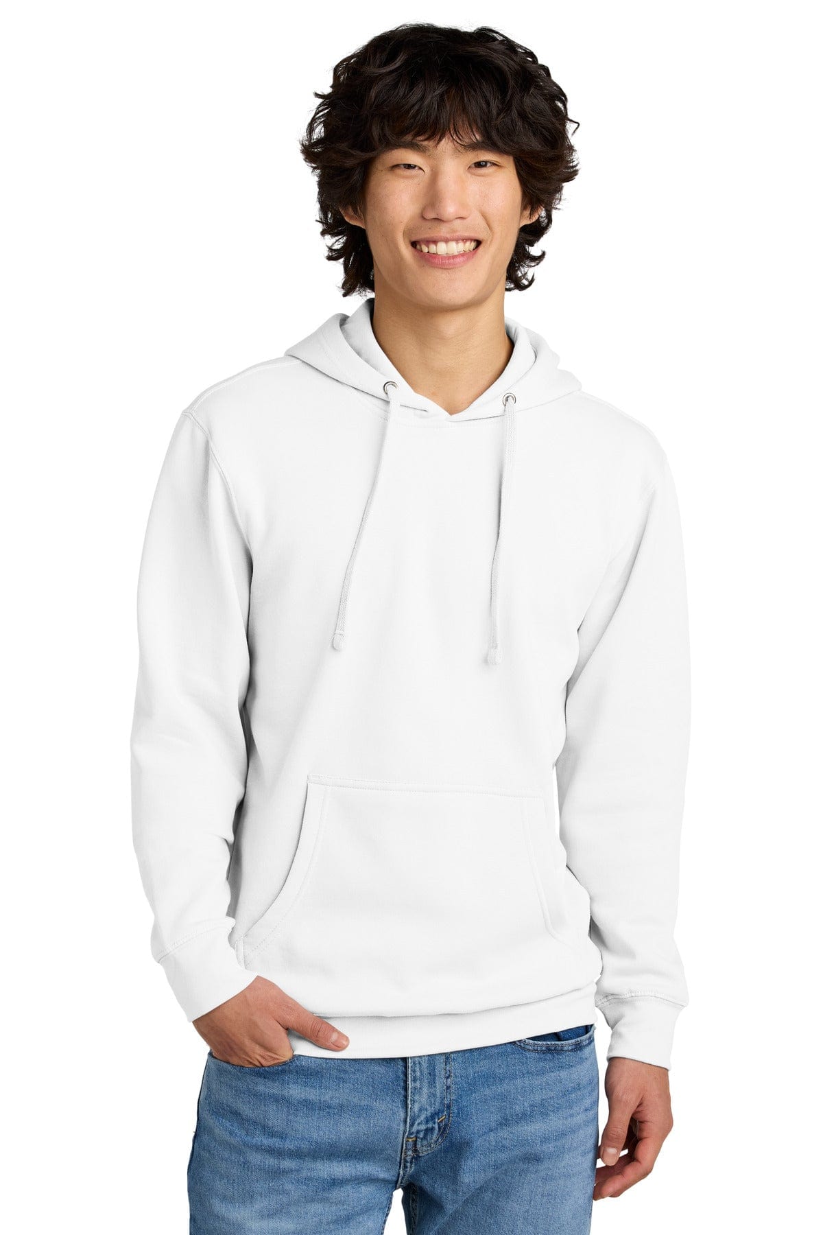 District DT6100 Wholesale Hoodie in White