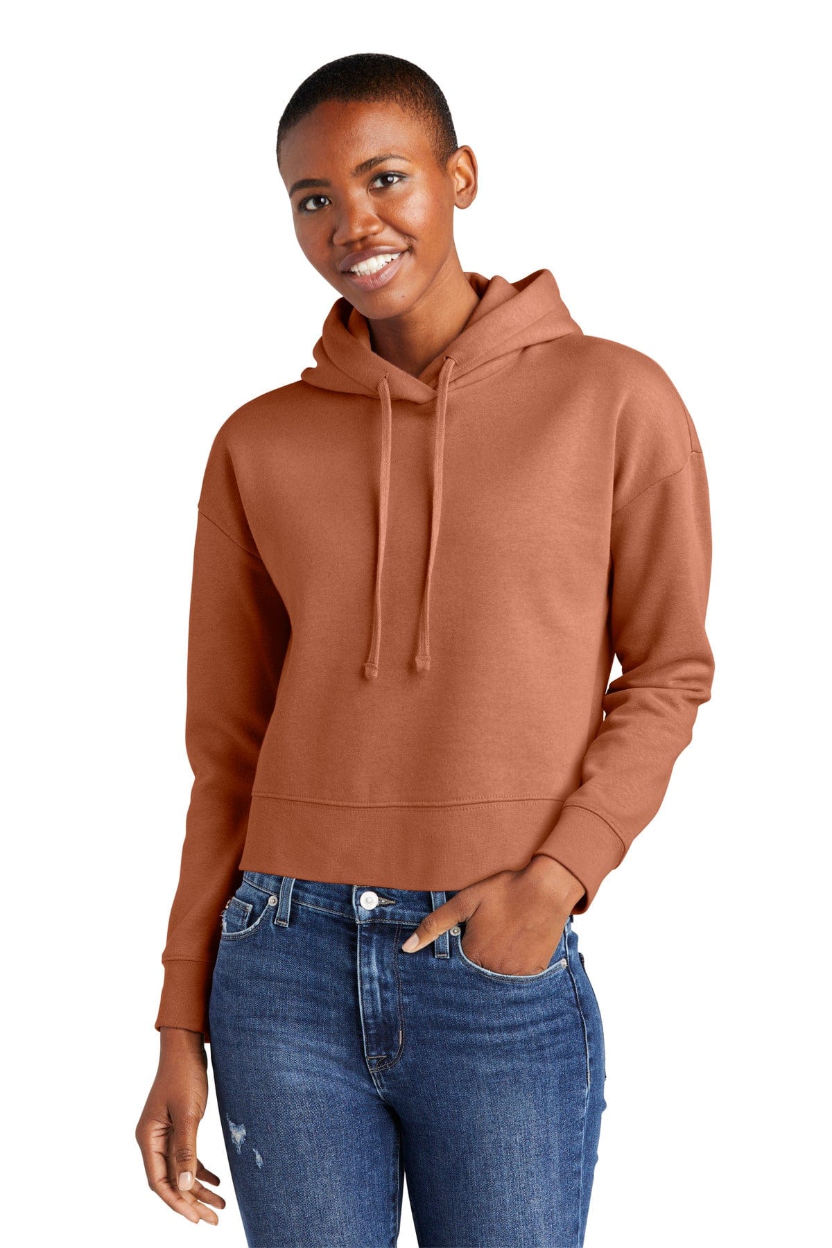 District DT6101 Women's V.I.T. Fleece Hoodie in 