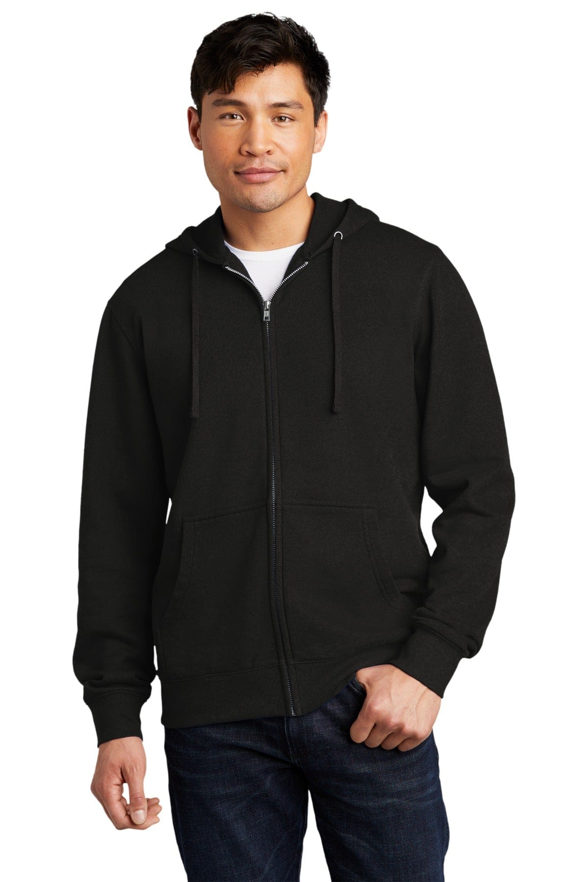 District DT6102 V.I.T. Fleece Full-Zip Hoodie in 