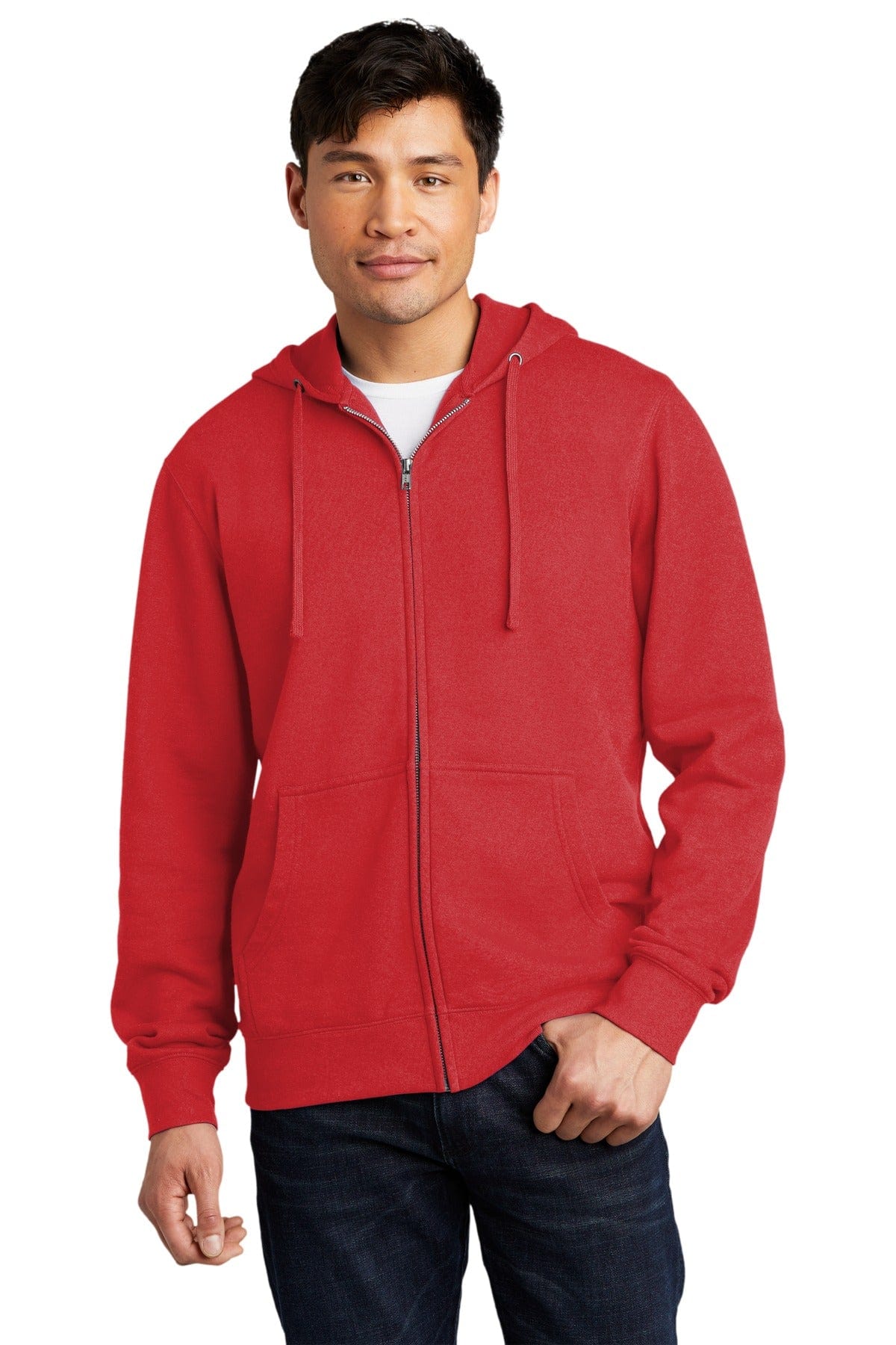 District DT6102 V.I.T. Fleece Full-Zip Hoodie in 