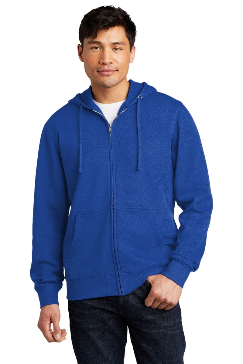 District DT6102 V.I.T. Fleece Full-Zip Hoodie in 