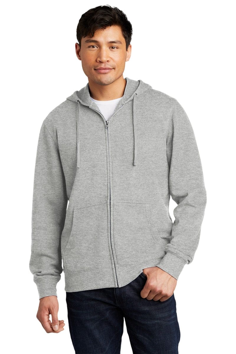 District DT6102 V.I.T. Fleece Full-Zip Hoodie in 