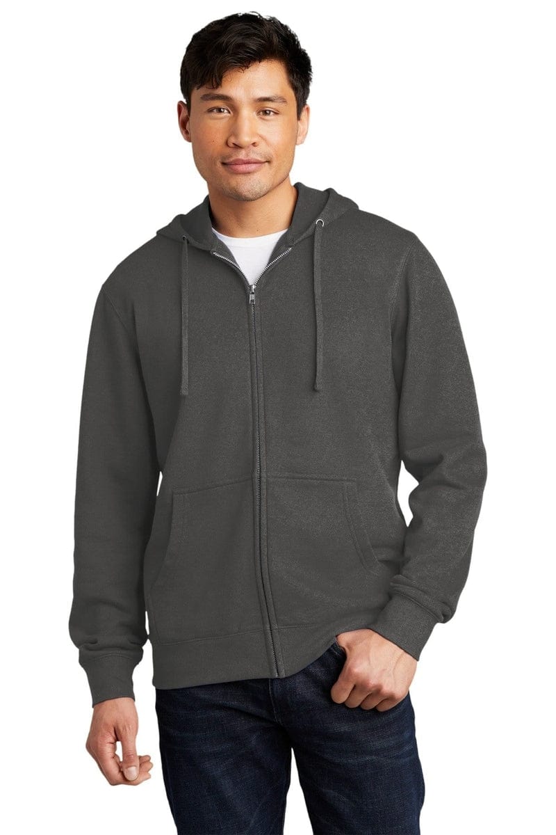 District DT6102 V.I.T. Fleece Full-Zip Hoodie in 