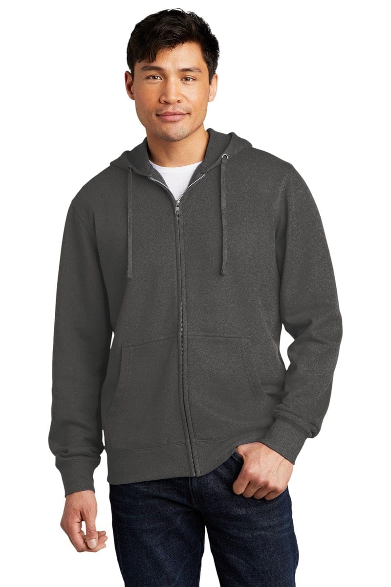 District DT6102 V.I.T. Fleece Full-Zip Hoodie in 