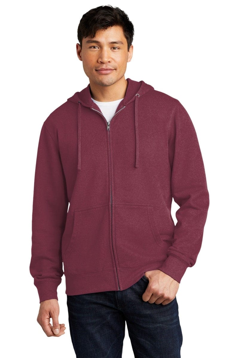 District DT6102 V.I.T. Fleece Full-Zip Hoodie in 
